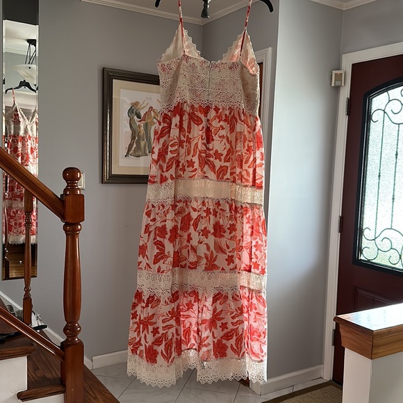 Antonio Melani Embroidered Floral Maxi Dress Sz 12 - Picture 7 of 13